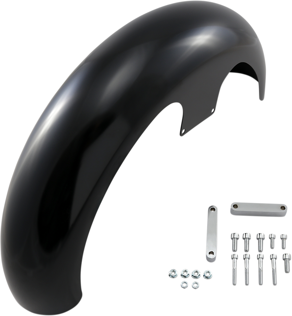 KLOCK WERKS Wrapper Front Fender - Black - Steel - 21" KWF-04-0469