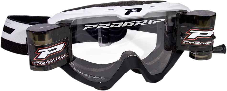 PRO GRIP 3450 Riot Roll Off Goggles - White/Black PZ3450ROBINE