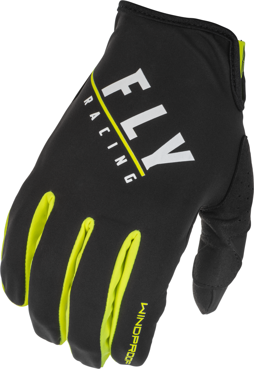 FLY RACING Windproof Gloves Black/Hi-Vis Sz 12 371-14212