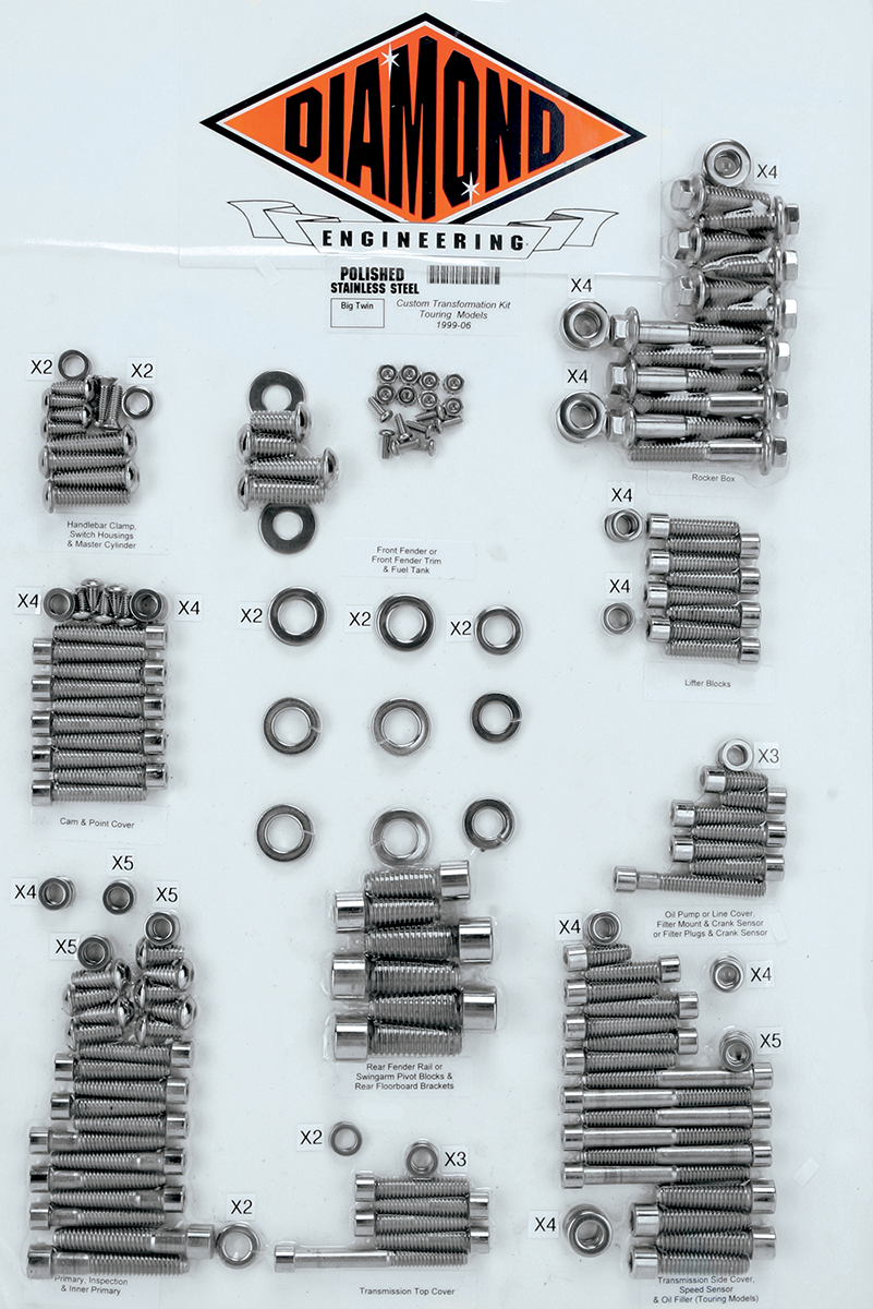 DIAMOND ENGINEERING Bolt Kit - Transformation - Touring DE6008HP