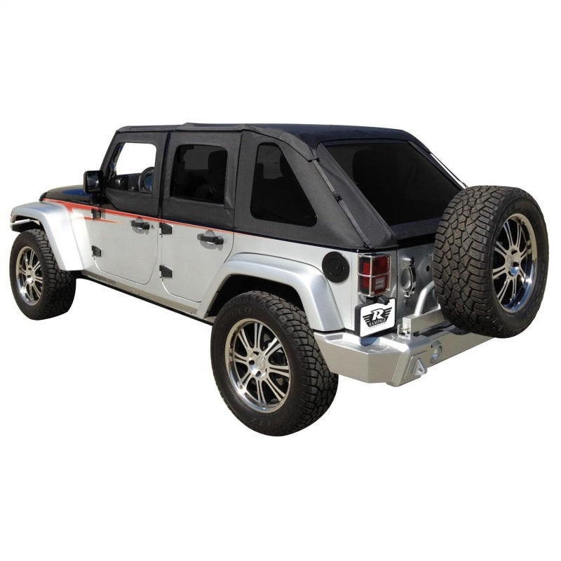 Rampage 2007-2018 Jeep Wrangler(JK) Unlimited Frameless Soft Top Kit - Black Diamond 109835