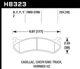 Hawk Chevy / GMC Truck / Hummer LTS Street Rear Brake Pads KHB323Y.724