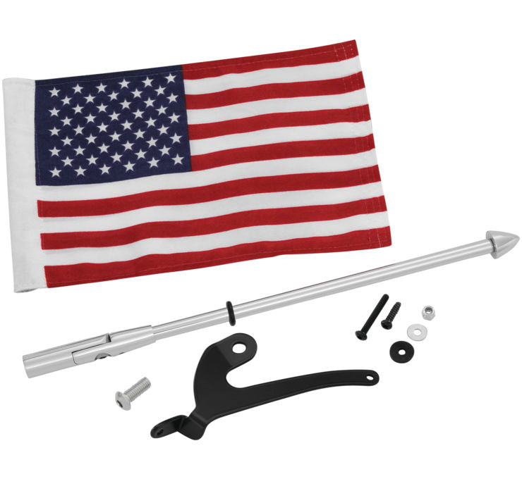 Show Chrome Accessories Folding Flag Pole for Spyder RT and F3 LTD Chrome, Left