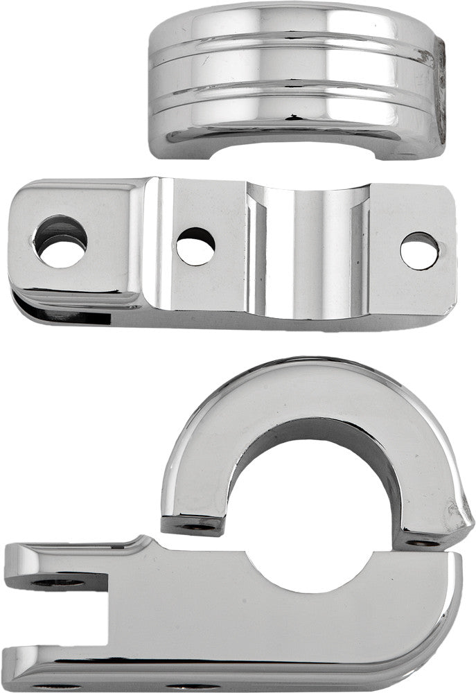 HARDDRIVE Footpeg Mount Clamps 1.25" Bar Chrome P77-6004