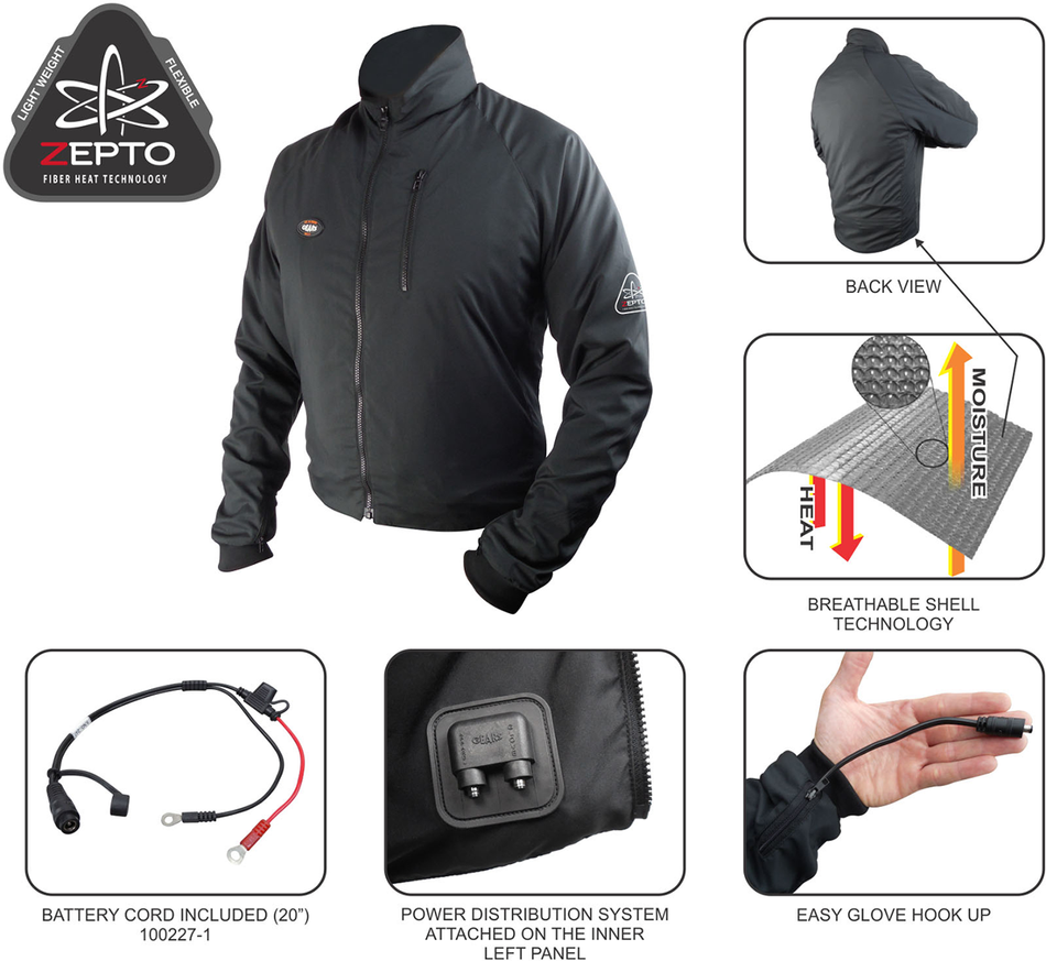 GEARS CANADA Gen X-4 Heated Jacket Liner - Black - XL 100310-1-XL