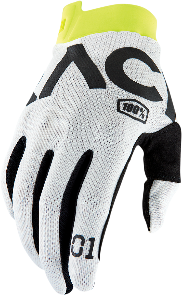 100 % Racr iTrack-Handschuhe – Weiß – Größe S 10015-010-10