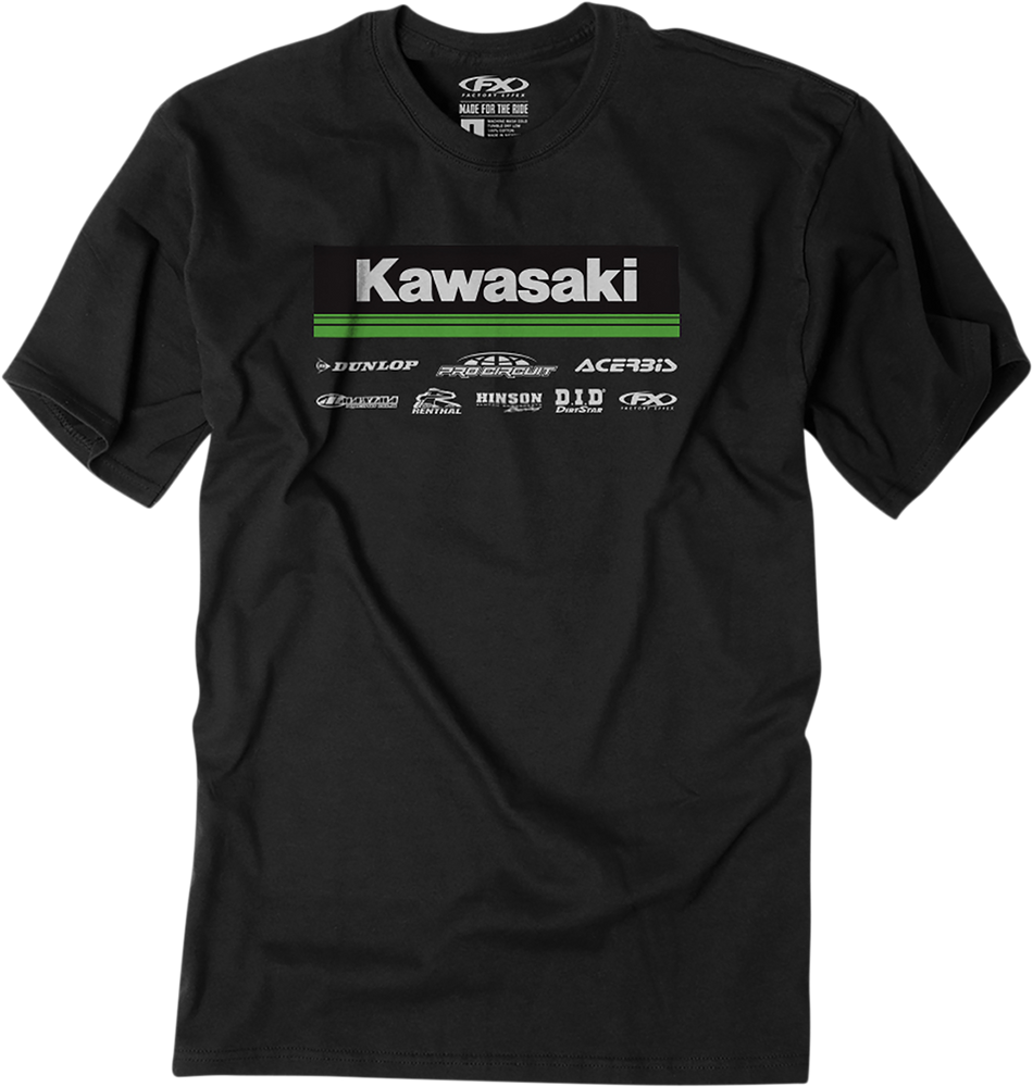 FACTORY EFFEX Kawasaki 21 Racewear T-Shirt - Black - 2XL 24-87128