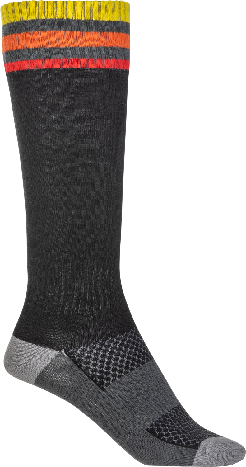 FLY RACING Youth Mx Socks Thin Black 350-0540Y