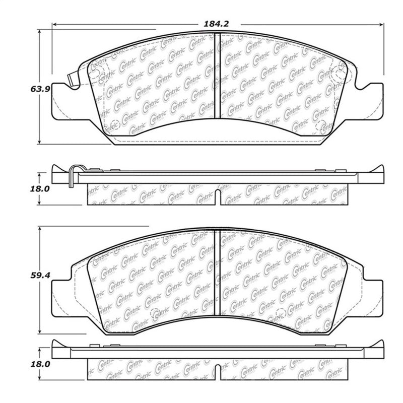 StopTech 2016 Chevy Tahoe Street Touring Front Brake Pads 308.1363