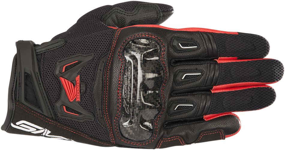 ALPINESTARS Honda SMX-2 Air Carbon V2 Gloves - Black/Red - Medium 3567818-13-M