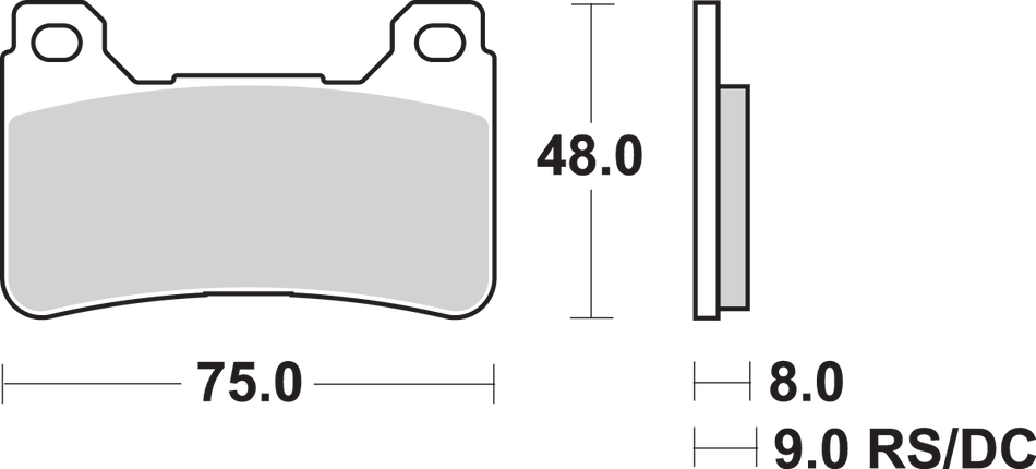 SBS Dual Carbon Brake Pads - CBR 809DC