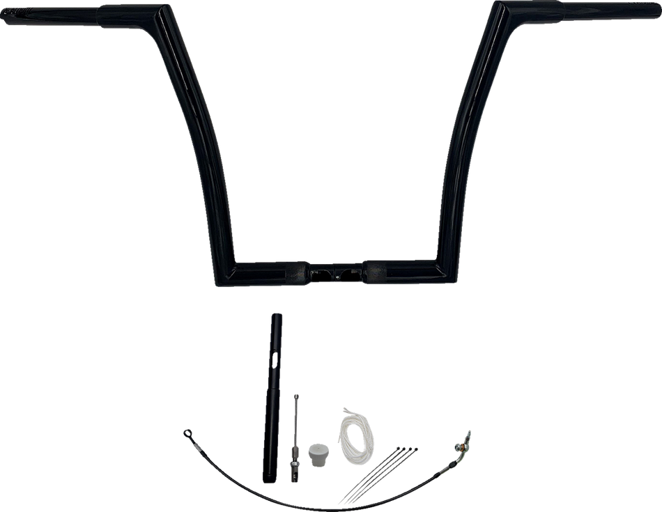 FAT BAGGERS INC. Handlebar Kit - Flat Top - 14" - Black 719914-B