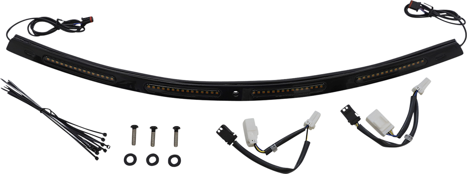 CUSTOM DYNAMICS Windshield Trim - Sequential Turn Signals - Black CD-WT2-SEQ-01-B