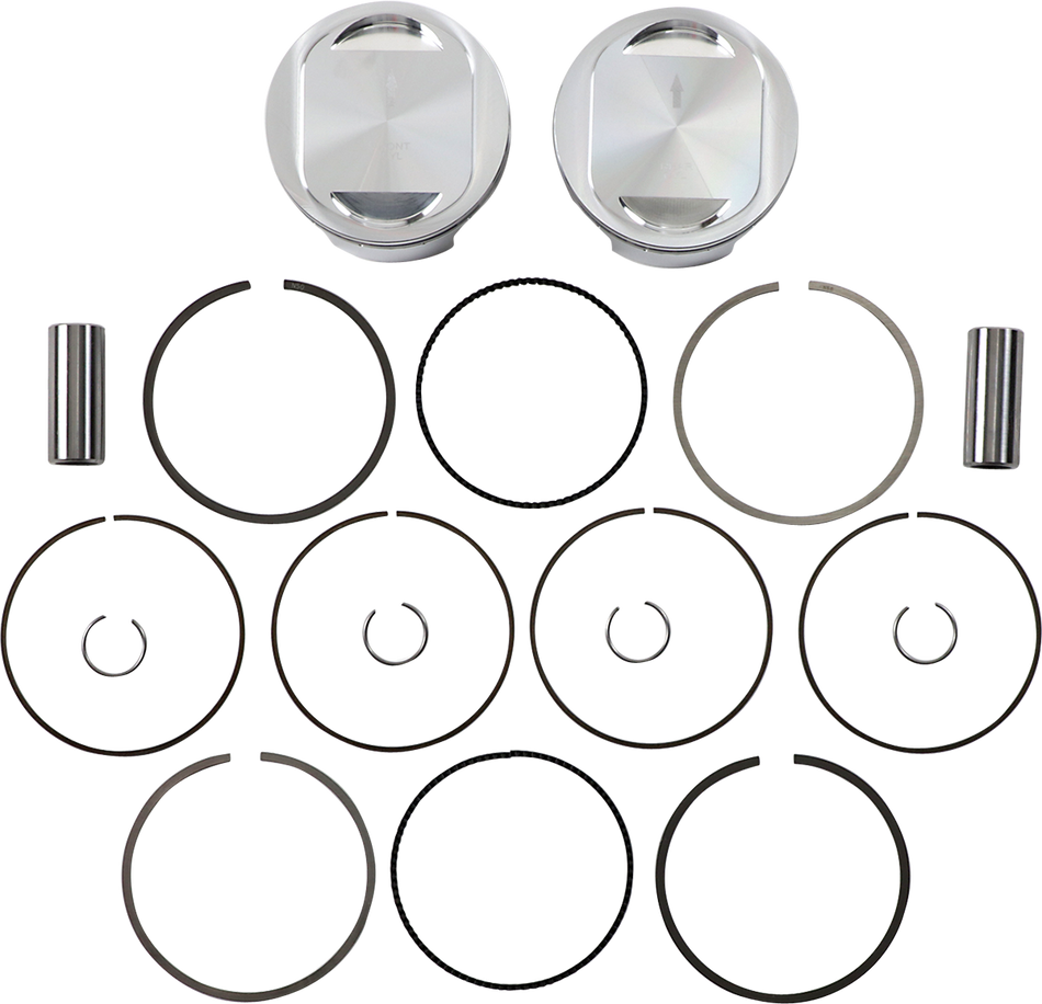 JE PISTONS Piston Kit - 95" - Twin Cam 324720