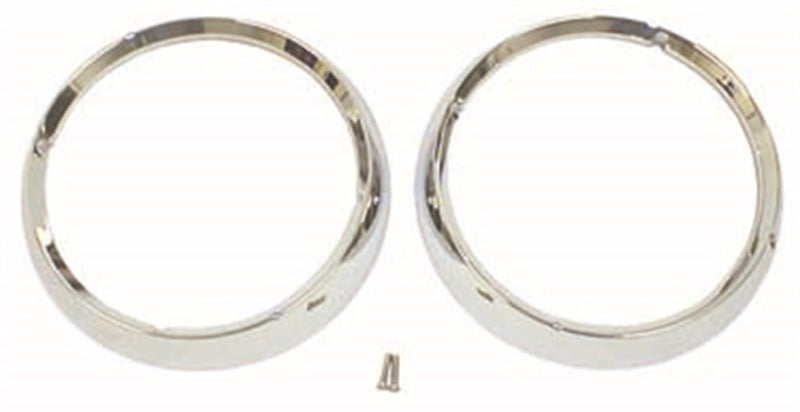 Omix Headlight Bezel Set Chrome 72-86 Jeep CJ Models 12419.04