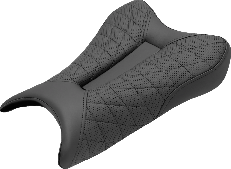 SADDLEMEN Track Seat - Lattice Stitch - Black - ZX6R '19-'22 0810-K075