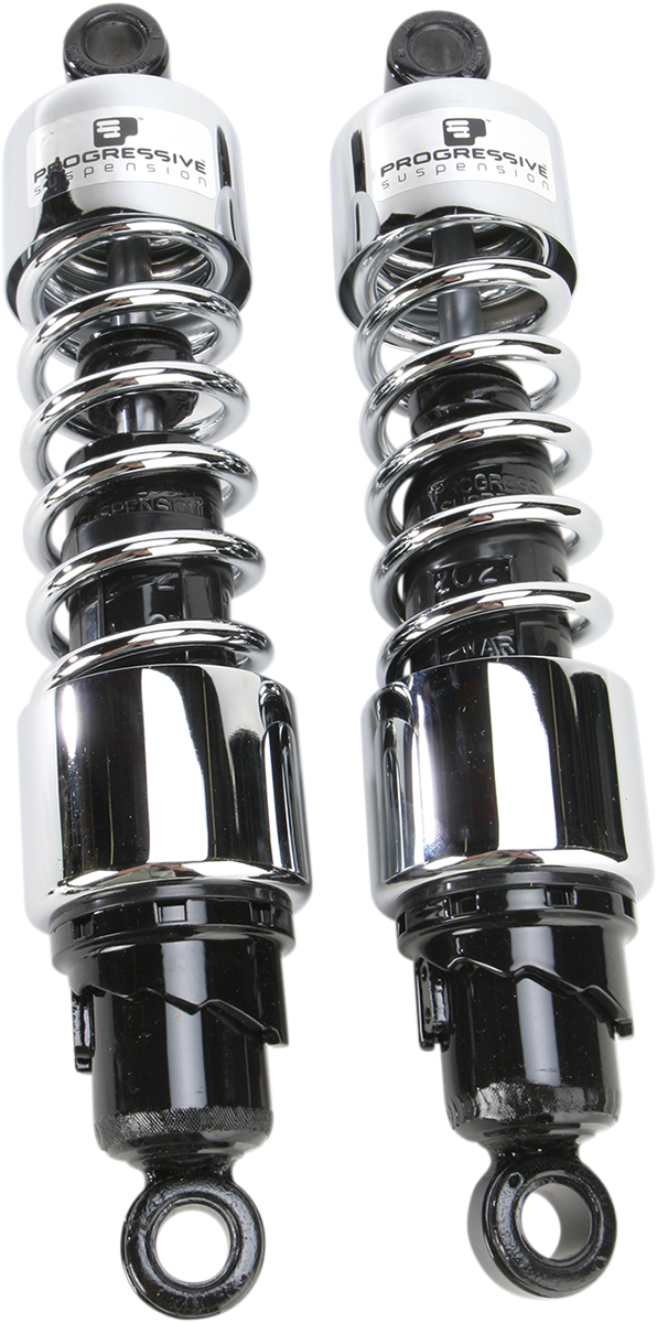 PROGRESSIVE SUSPENSION Shocks - 412 Cruiser Series - Chrome - 13.5" - Heavy Duty 412-4255C