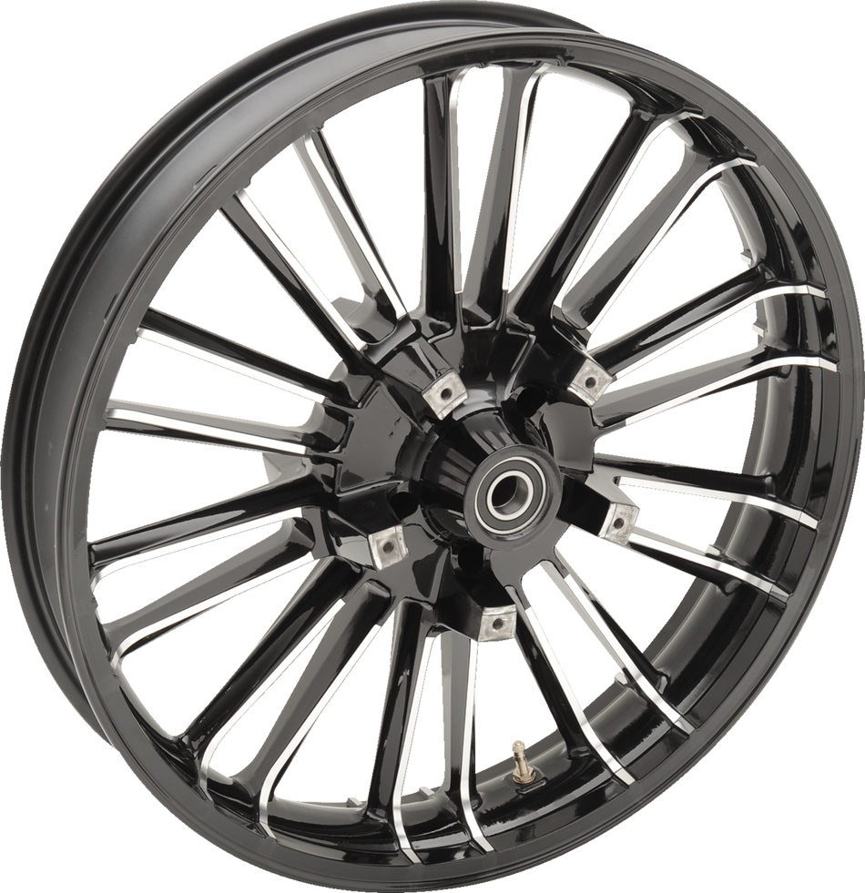 COASTAL MOTO Front Wheel - Atlantic 3D - Dual Disc/ABS - Black Cut - 21"x3.50" 3D-ATL213BCABST