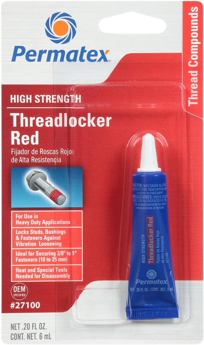 PERMATEX 271 Threadlocker - Red - 0.2 U.S. fl oz. 27100