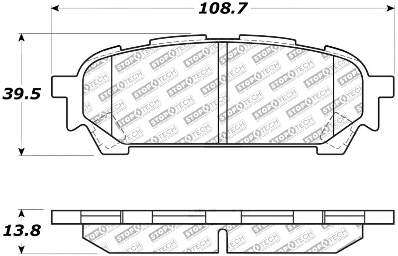 StopTech Street Select Brake Pads - Front 305.1004