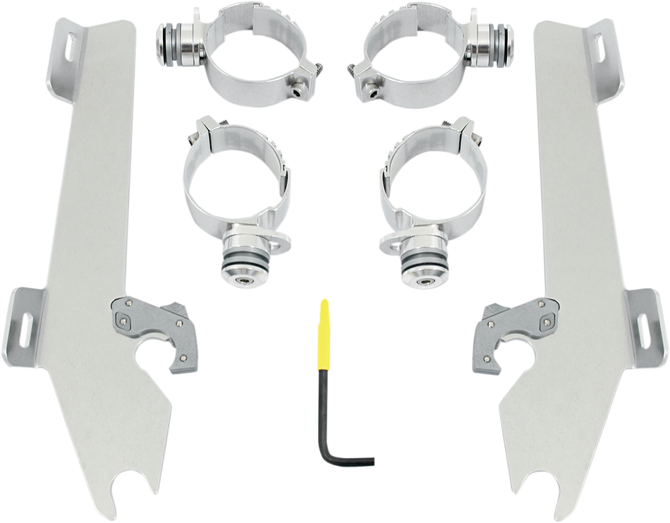 MEMPHIS SHADES Batwing Trigger Lock Mounting Kit - M50 - Polished MEK1990