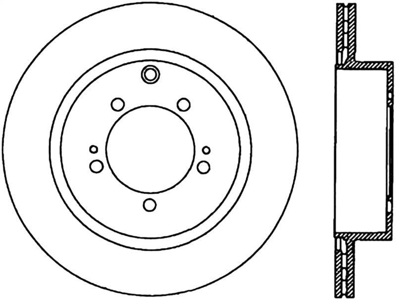 StopTech Slotted & Drilled Sport Brake Rotor 127.46075R