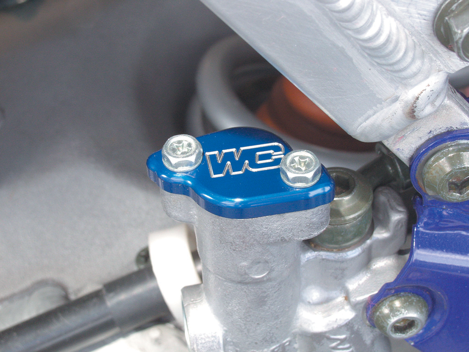 WORKS CONNECTION Rear Billet Brake Cover - Blue - Yamaha 21-700