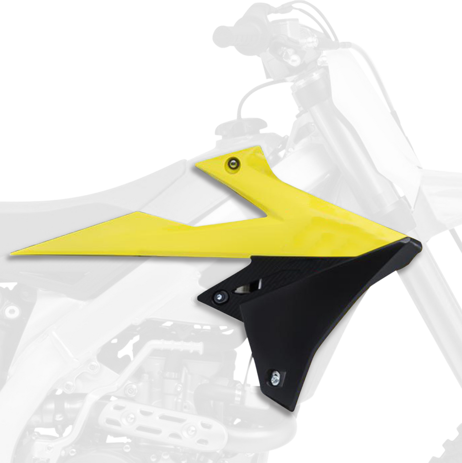 POLISPORT Radiator Cover - Yellow/Black - RMZ 450 8421100001