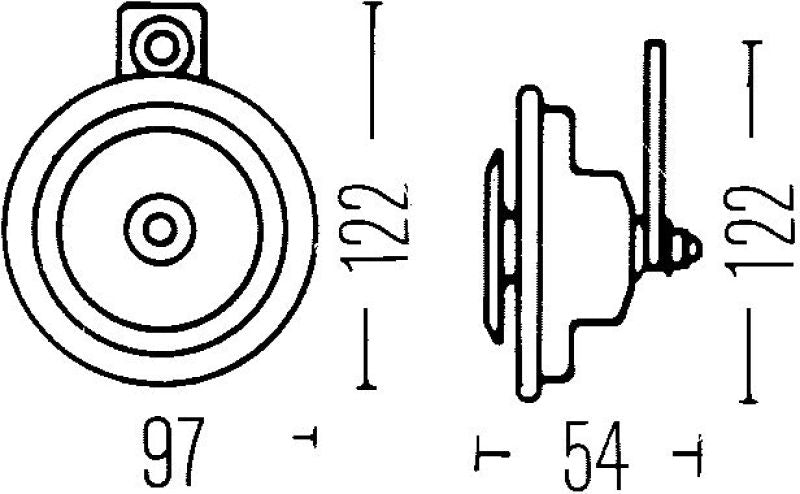 Hella Sharptone Horn Kit 12V 415/350Hz Yellow (3BB922000731 = H31000001) (Min Qty 360) LAH31000001