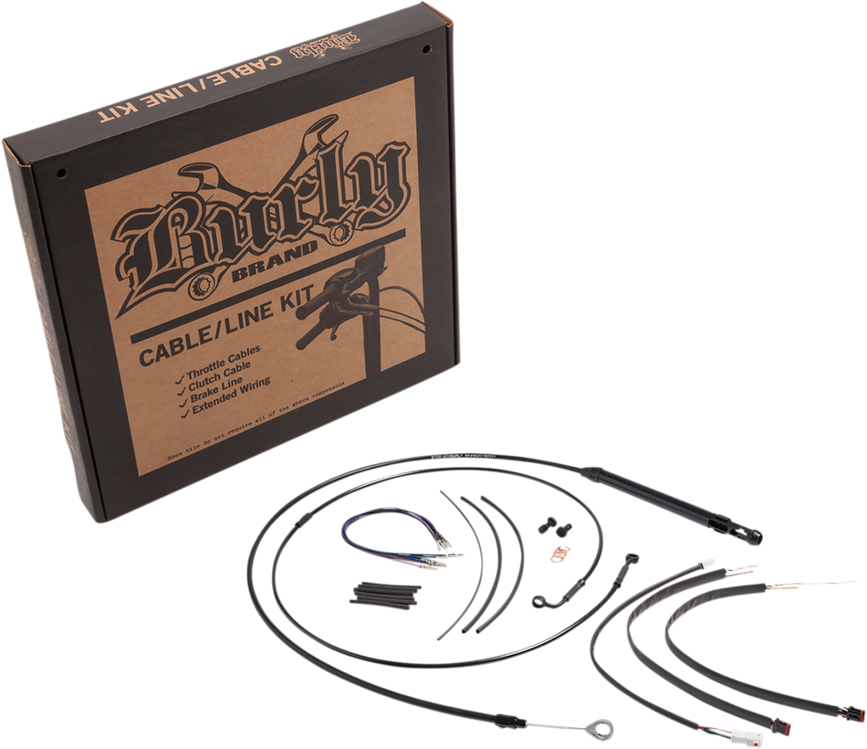 BURLY BRAND Control Kit - 12" Ape Hanger Handlebars B30-1259