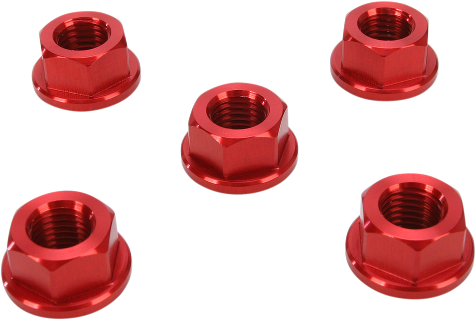 DRIVEN RACING Aluminum Sprocket Nuts - Red - M10 x 1.25 DSN5RD