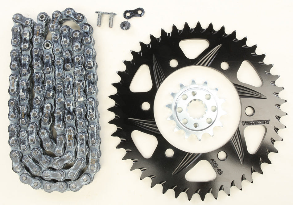 VORTEX Sprocket/Chain Kit Stl/Alu 14/43t Blk Sx3 520-106l Blk CK4257