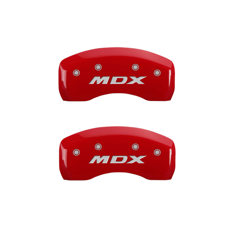 MGP 4 Caliper Covers Front Acura Rear MDX Red Finish Silver Characters 39021SMDXRD