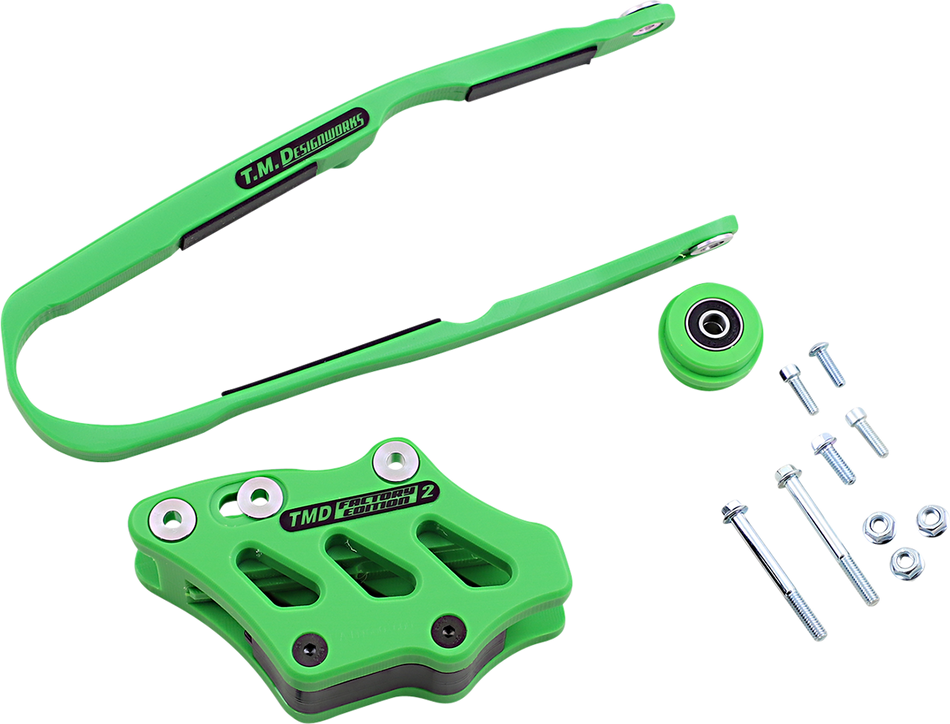 T.M. DESIGNWORKS Chain Guide/Slider - Kawasaki - Green KCP-K10-GR