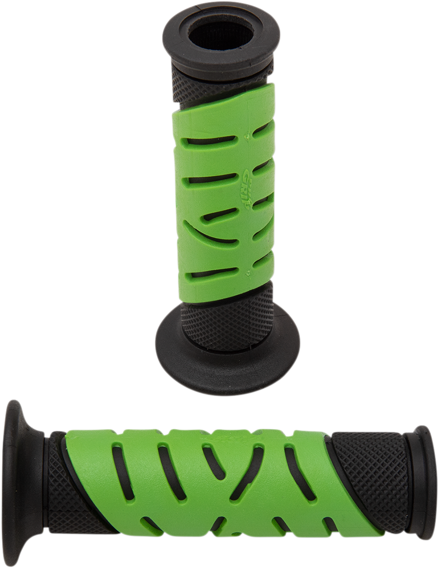 Puños PRO GRIP - Gel - 719 - Extremos abiertos - Negro/Verde 719BKGNOE 