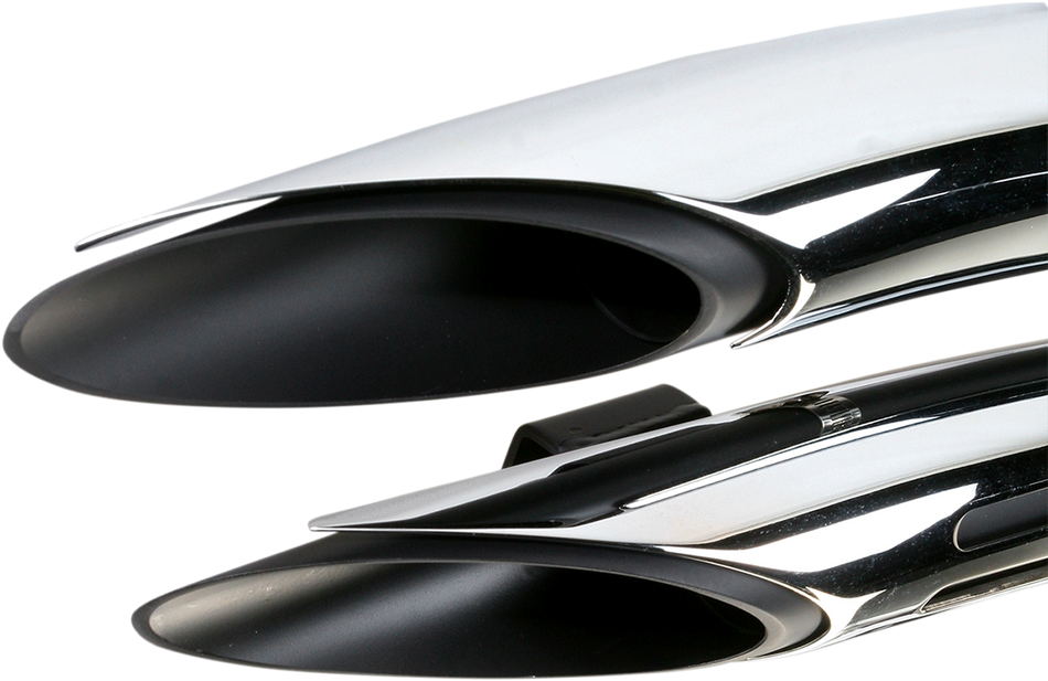 BASSANI XHAUST Sweeper Exhaust - Black/Chrome For Harley-Davidson  1SD2F