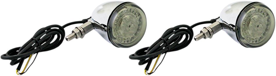 CUSTOM DYNAMICS Front Turn Signal - Universal - Chrome PB-UNV-ECE-AW-C