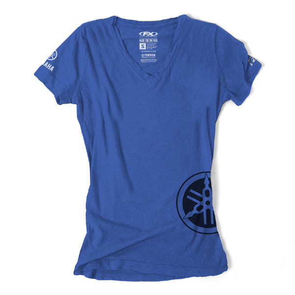 Factory Effex Yamaha Fork Womens T- Shirt / Blue (L) 468764