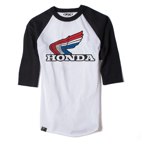 Factory Effex Honda Vintage Mens Baseball Shirt / White-Black (Xxl) 468916