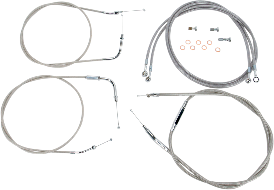 BARON Cable Line Kit - 15" - 17" - '99 - '03 Roadstar - Stainless Steel BA-8021KT-16