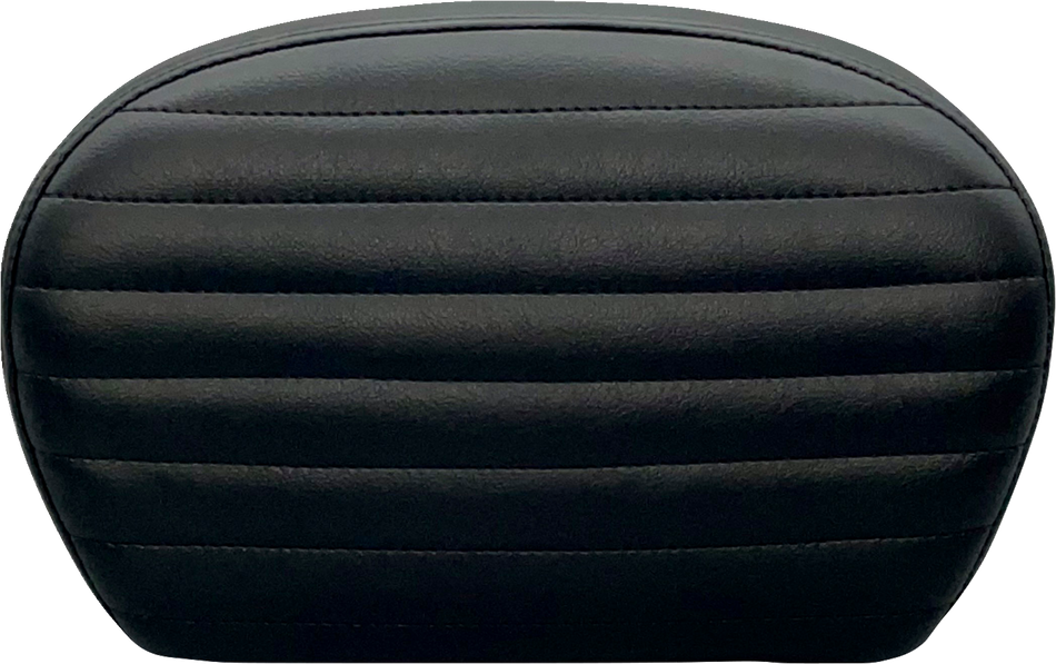 LE PERA Sissy Bar Pad - Pleated - Dull Black L-SBP01PT-DULL