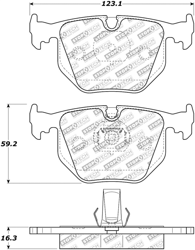 StopTech Street Select Brake Pads - Front 305.0683