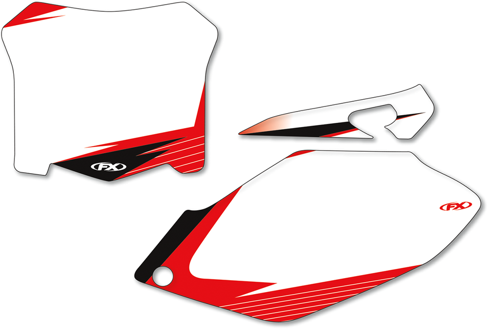 FACTORY EFFEX Graphic Number Plates - White/Red - CRF 13-64348