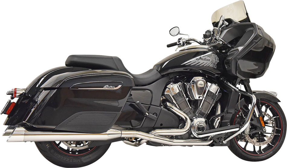 BASSANI XHAUST Exhaust Dual Challenger - Chrome Indian Challenger 2020-2021 8H16S