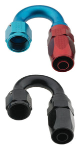 Fragola -6AN x 180 Degree Pro-Flow Hose End - Black 231806-BL