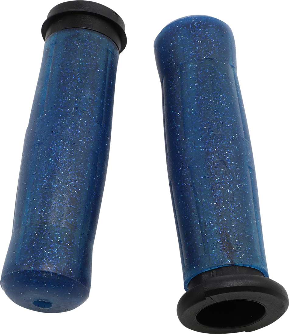 AVON GRIPS Grips - Old School - Throttle-By-Wire - Blue OLD-69-SBLUE-FL