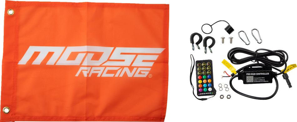 MOOSE RACING 5' Whip Light - RGB - Black - Chase SB-CHSBTR-151PU