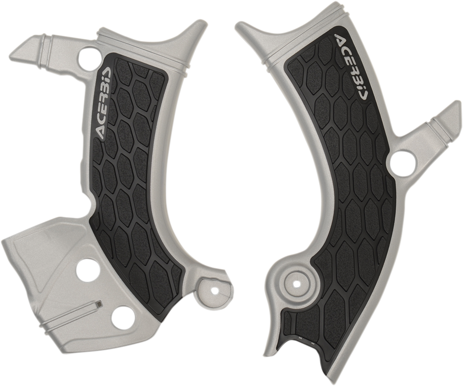 ACERBIS X-Grip Frame Guards - Silver/Black 2689411015