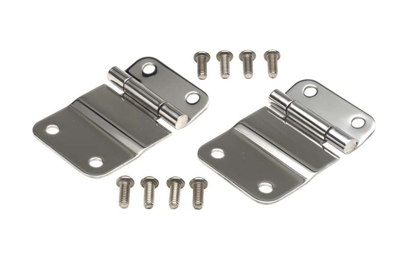 Kentrol 76-86 Jeep CJ7 Tailgate Hinge Pair - Polished Silver 30419