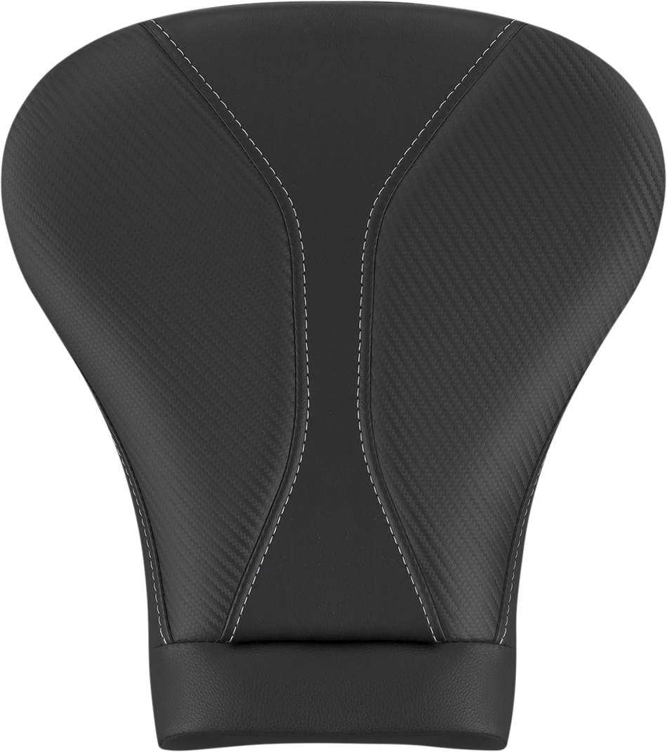 SADDLEMEN Dominator Pillion Pad - Touring - Black w/ Gray Stitching - FL '08-'23 808-07B-0142L